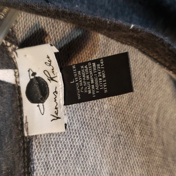 Venus Rules jumpsuit size L grey & white NWOT - Picture 4 of 12